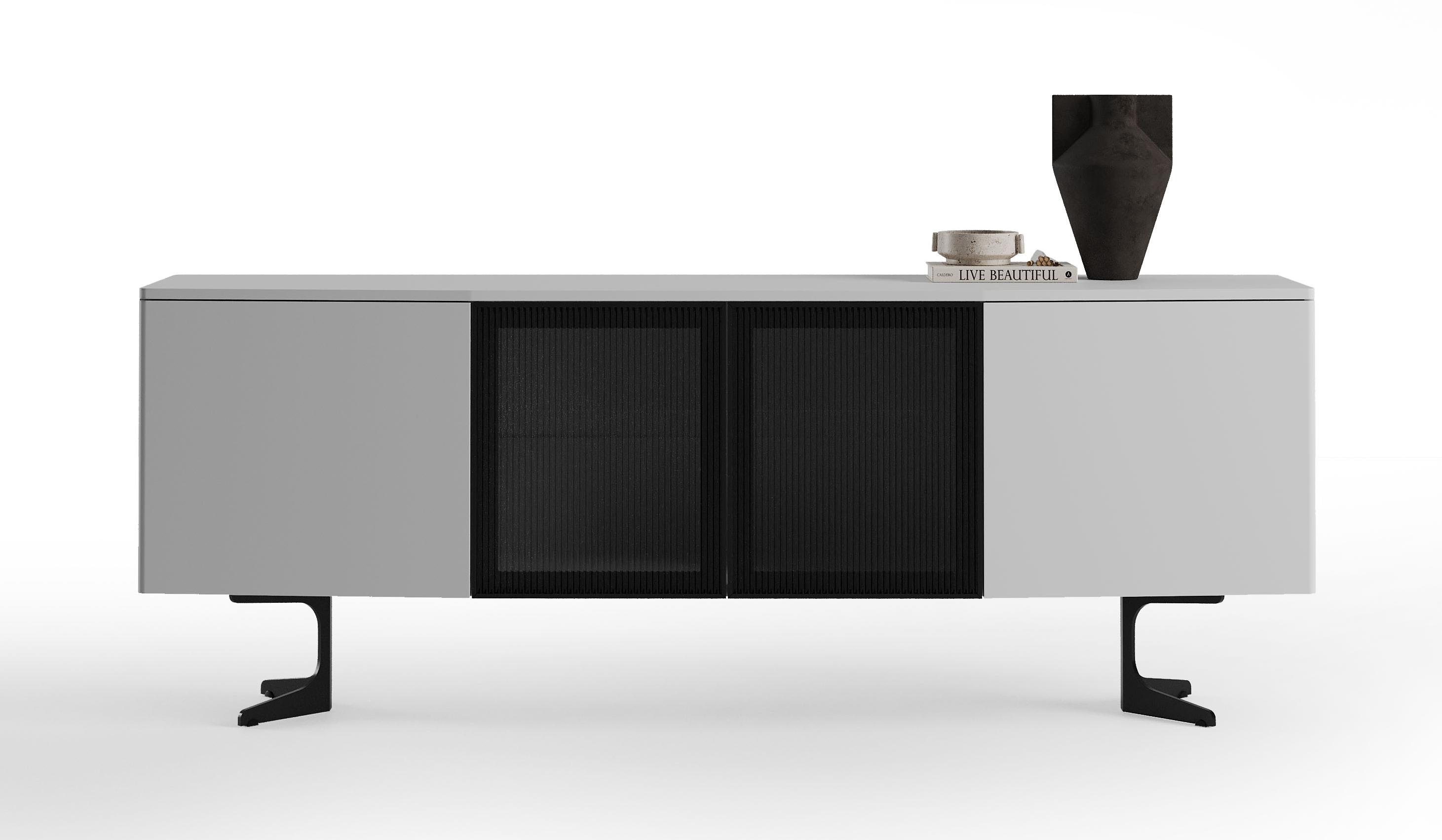 Буфет 4-дверный  MONZA GREY