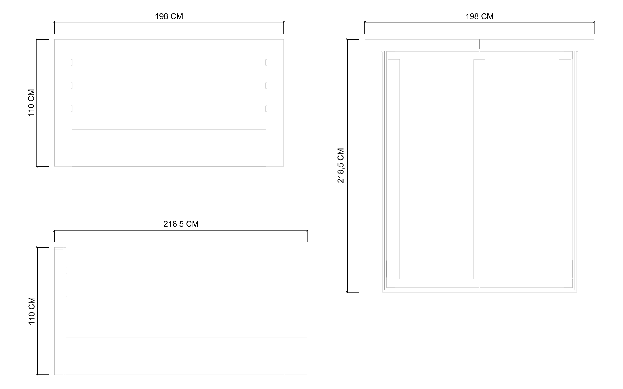 Кровать LETRA 180х200 с контейнером д/белья