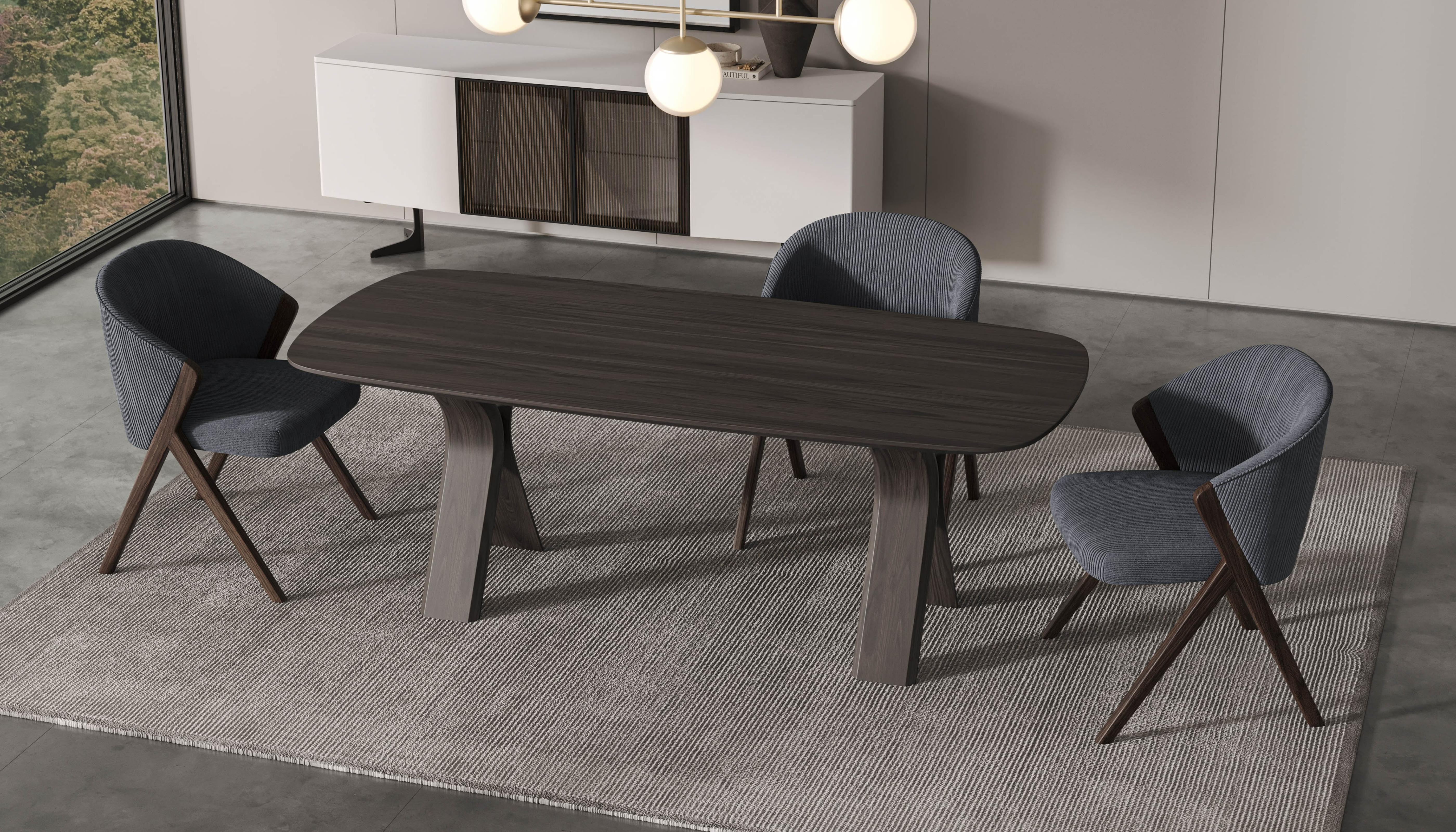 Стол обеденный MONZA GREY - 208 см