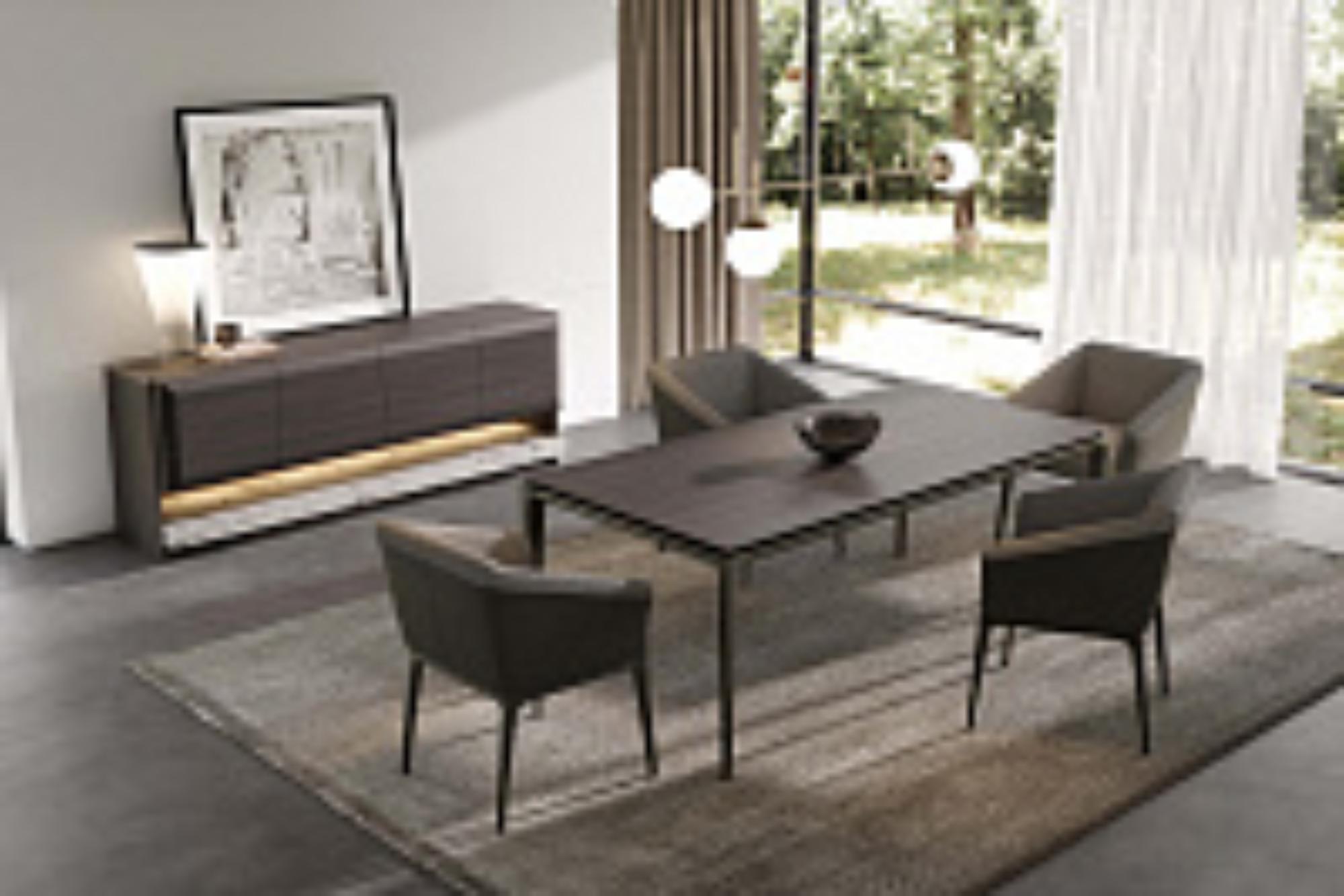 Тумба ТВ CAPRIA, с подсветкой, низ дерево, двери откидные