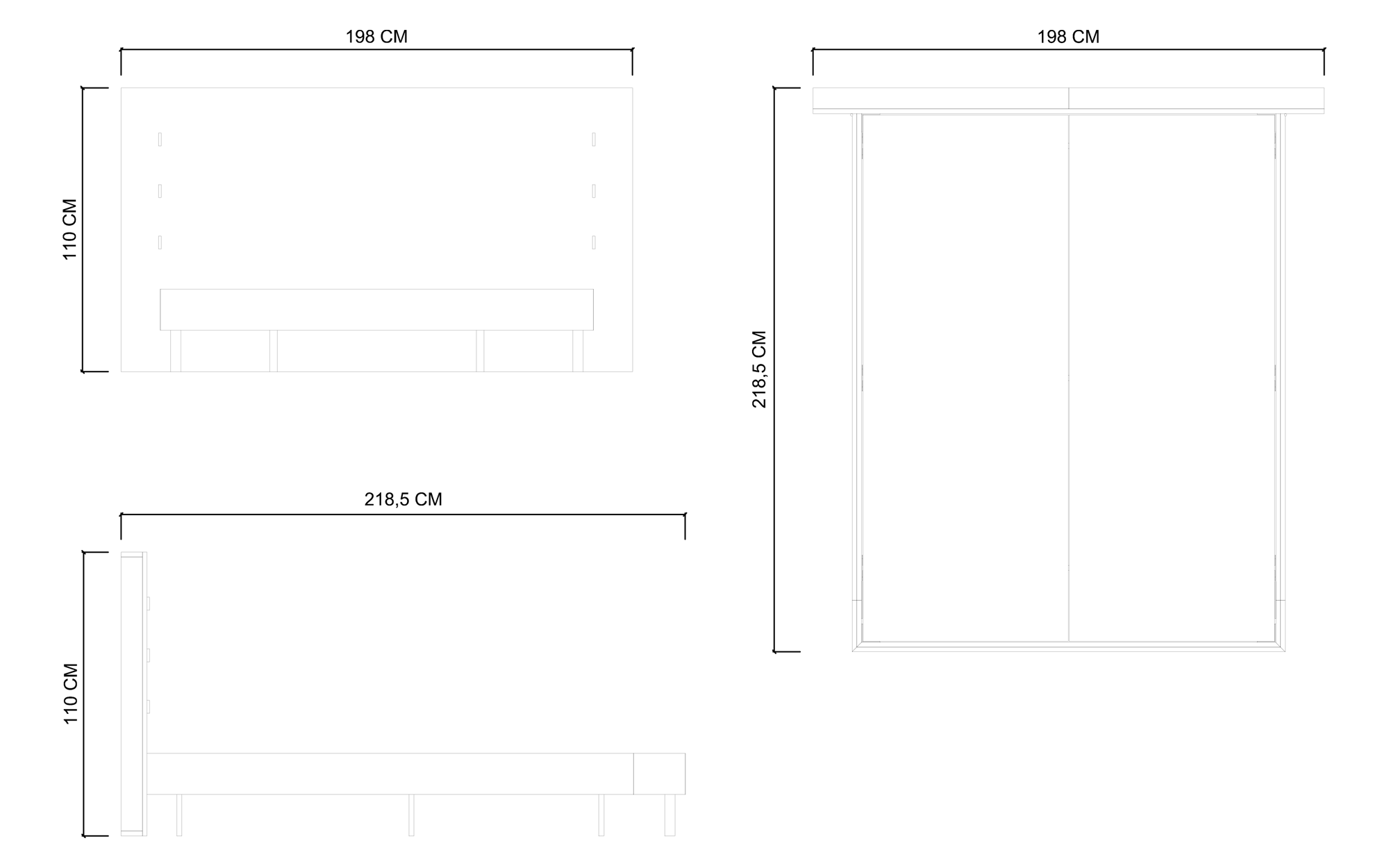 Кровать LETRA 180х200 на ножках
