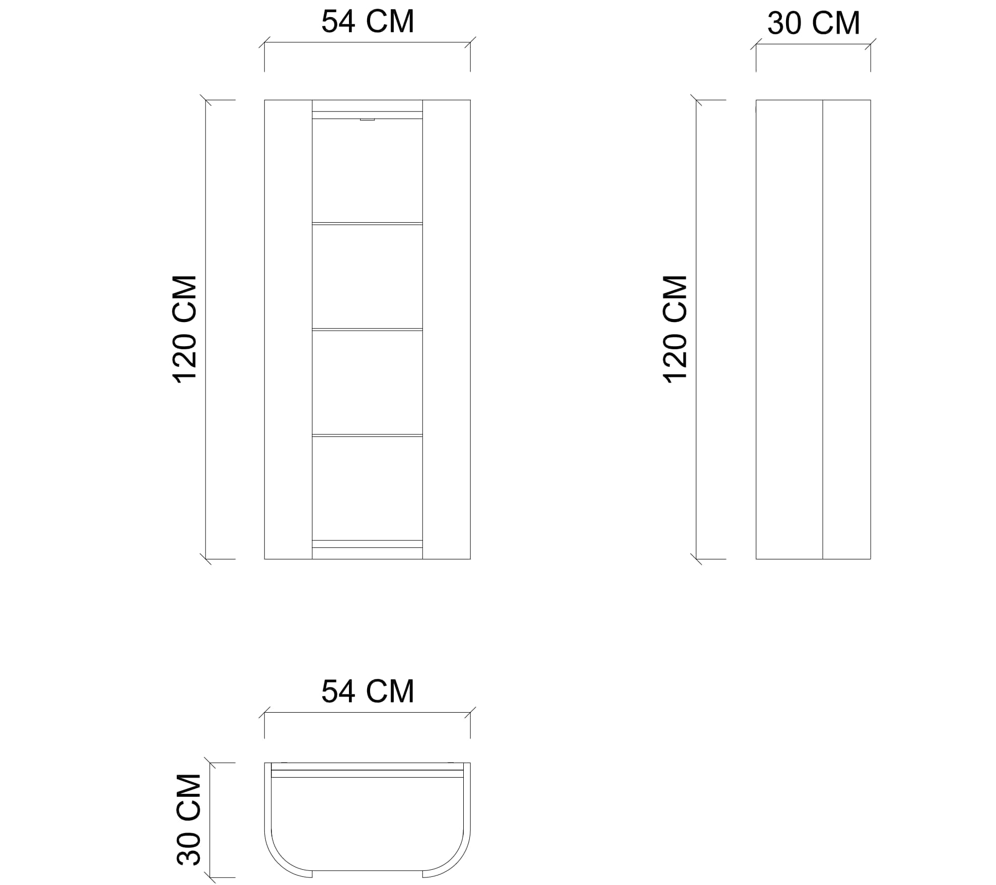 Настенная витрина DESTINA с полками