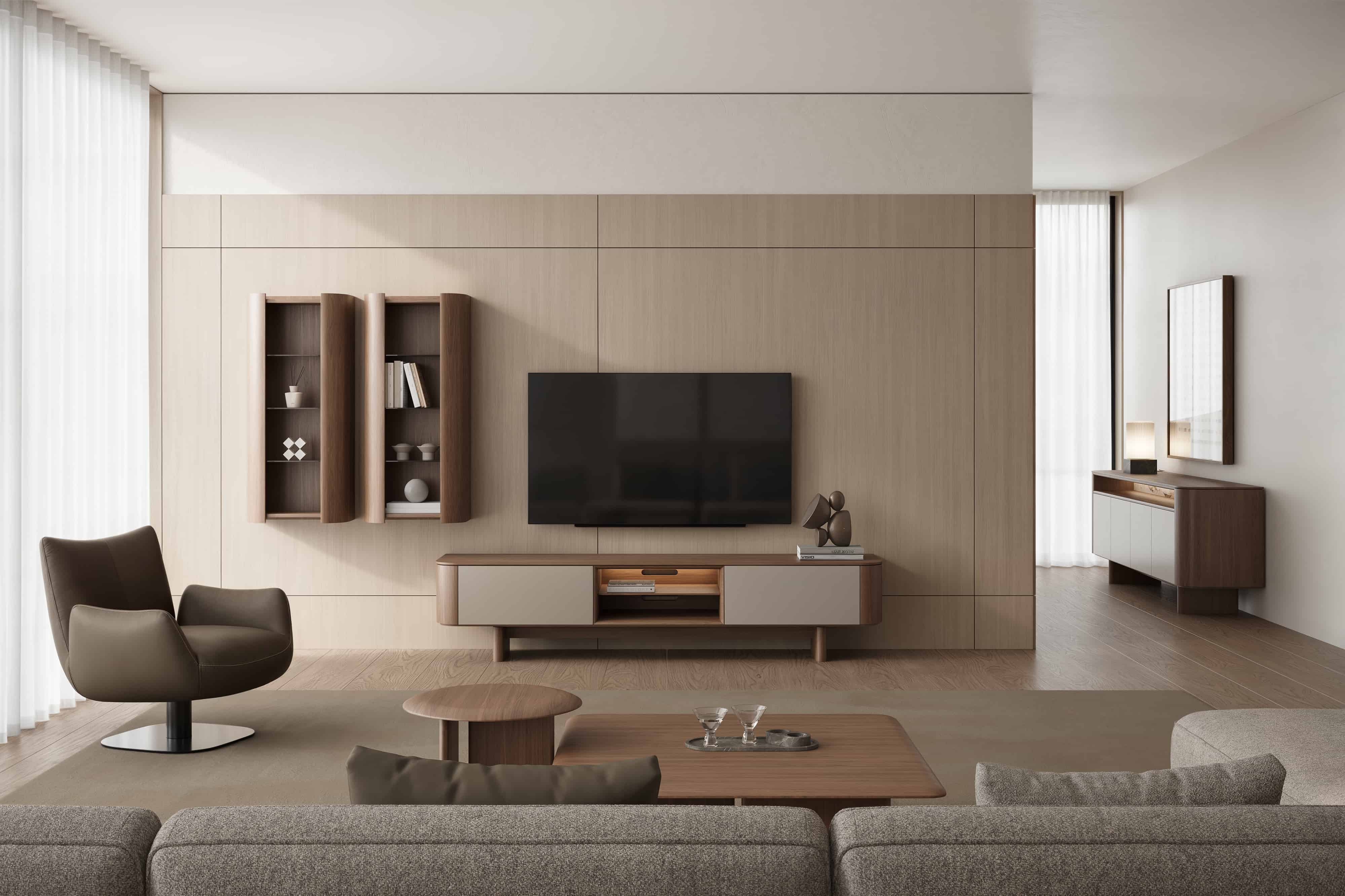 Настенная витрина DESTINA с полками