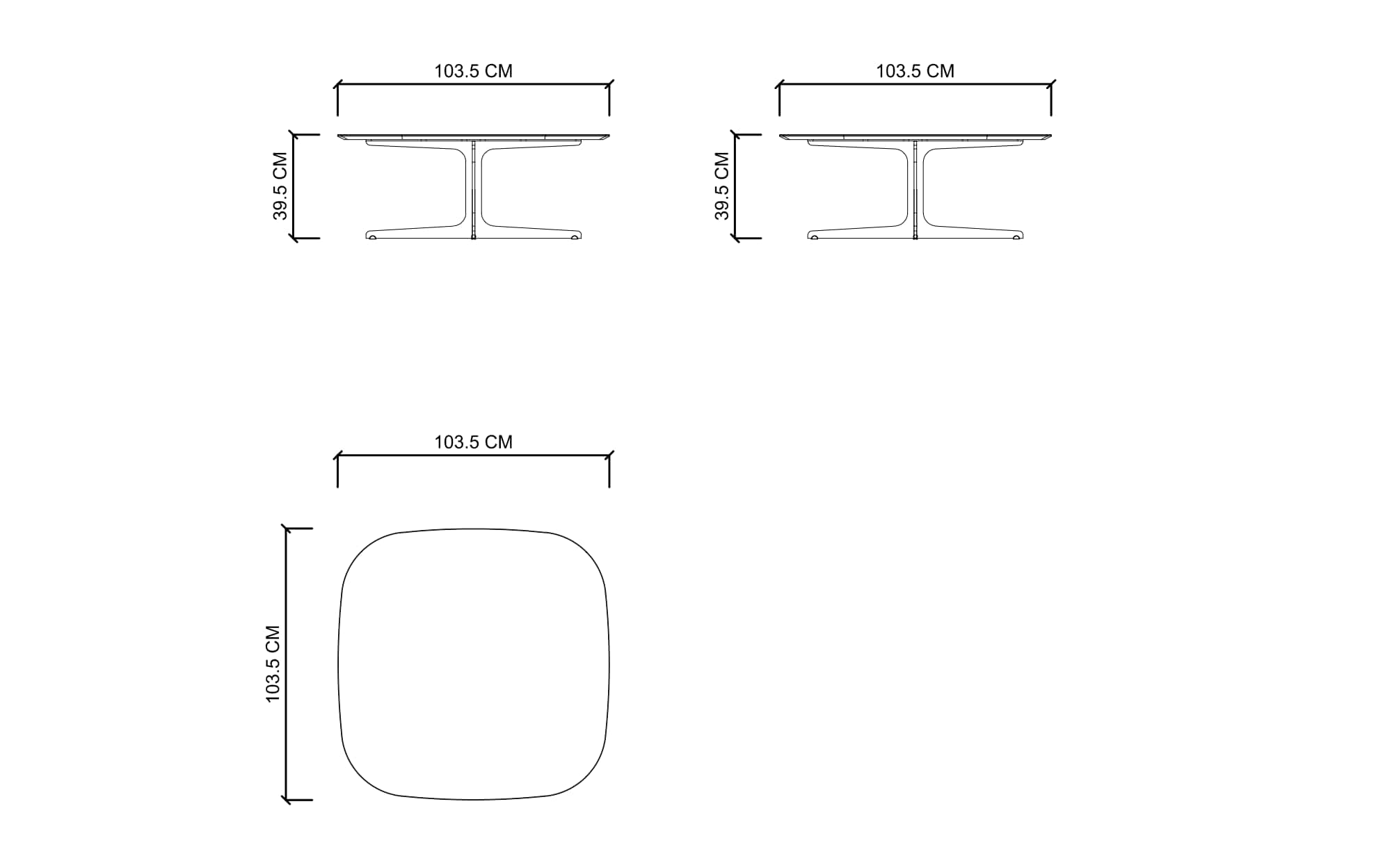 Столик кофейный NESSA, квадратный