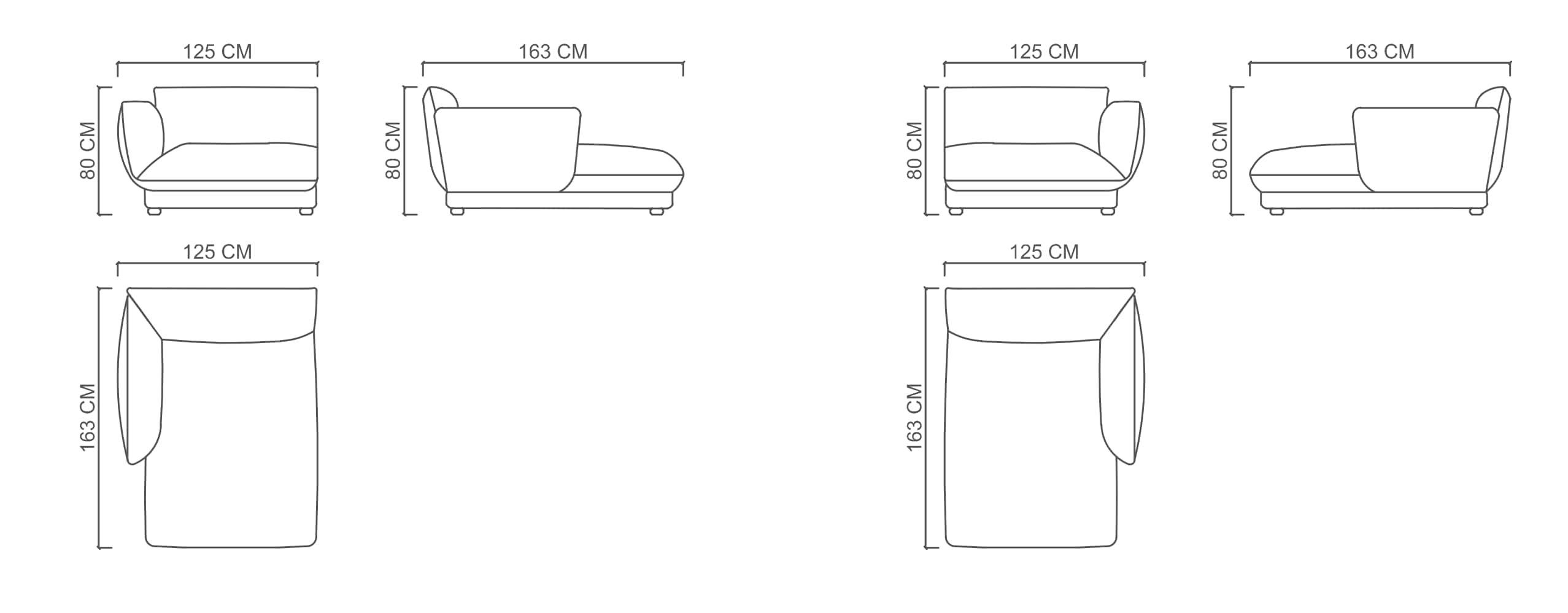 LORETTA модуль Relax с правым подлокотником