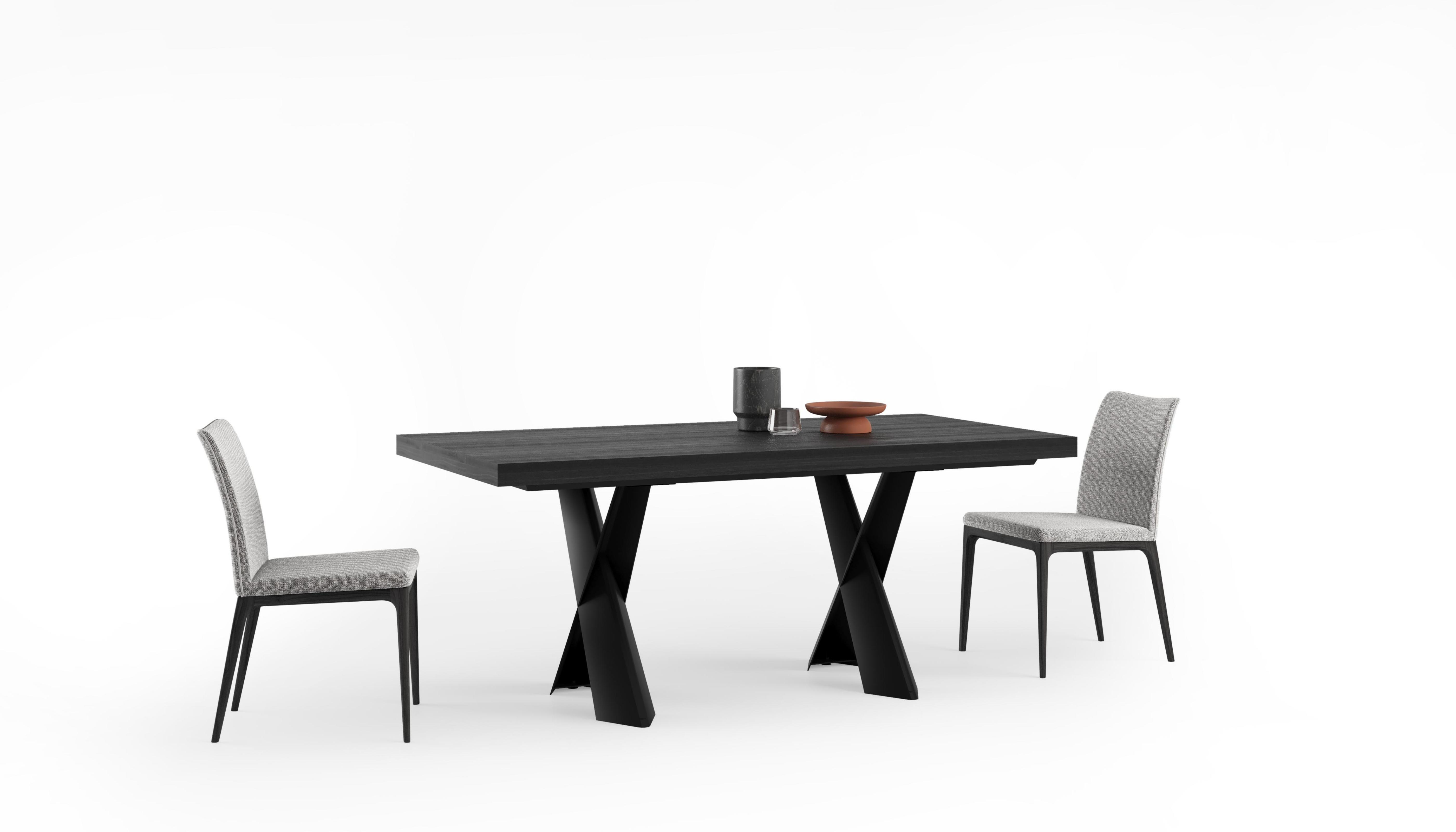 Стол обеденный COLLECT GREY 180/225 см, раскладной (ноги металл)