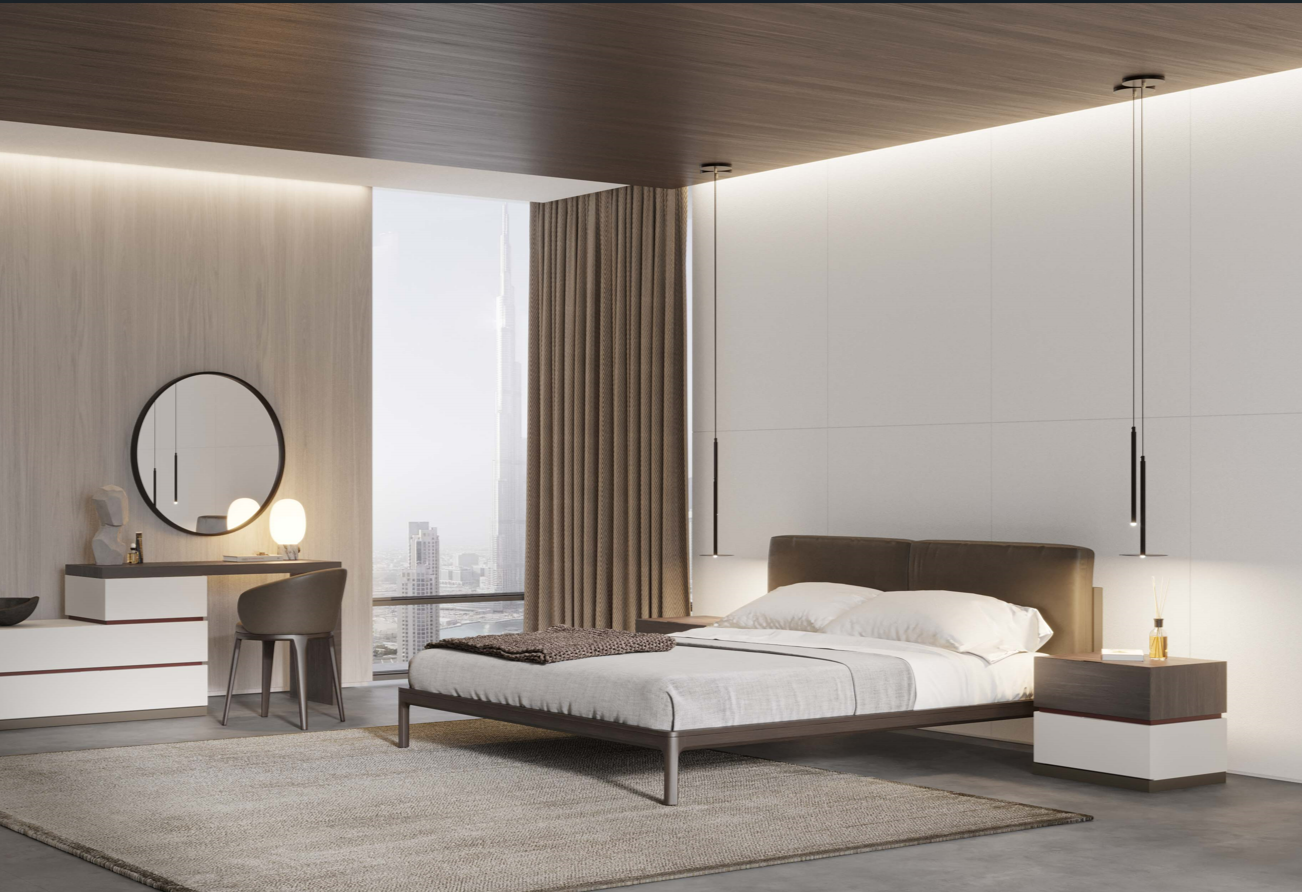 Кровать CAPRIA 180х200 (дерево/экокожа)