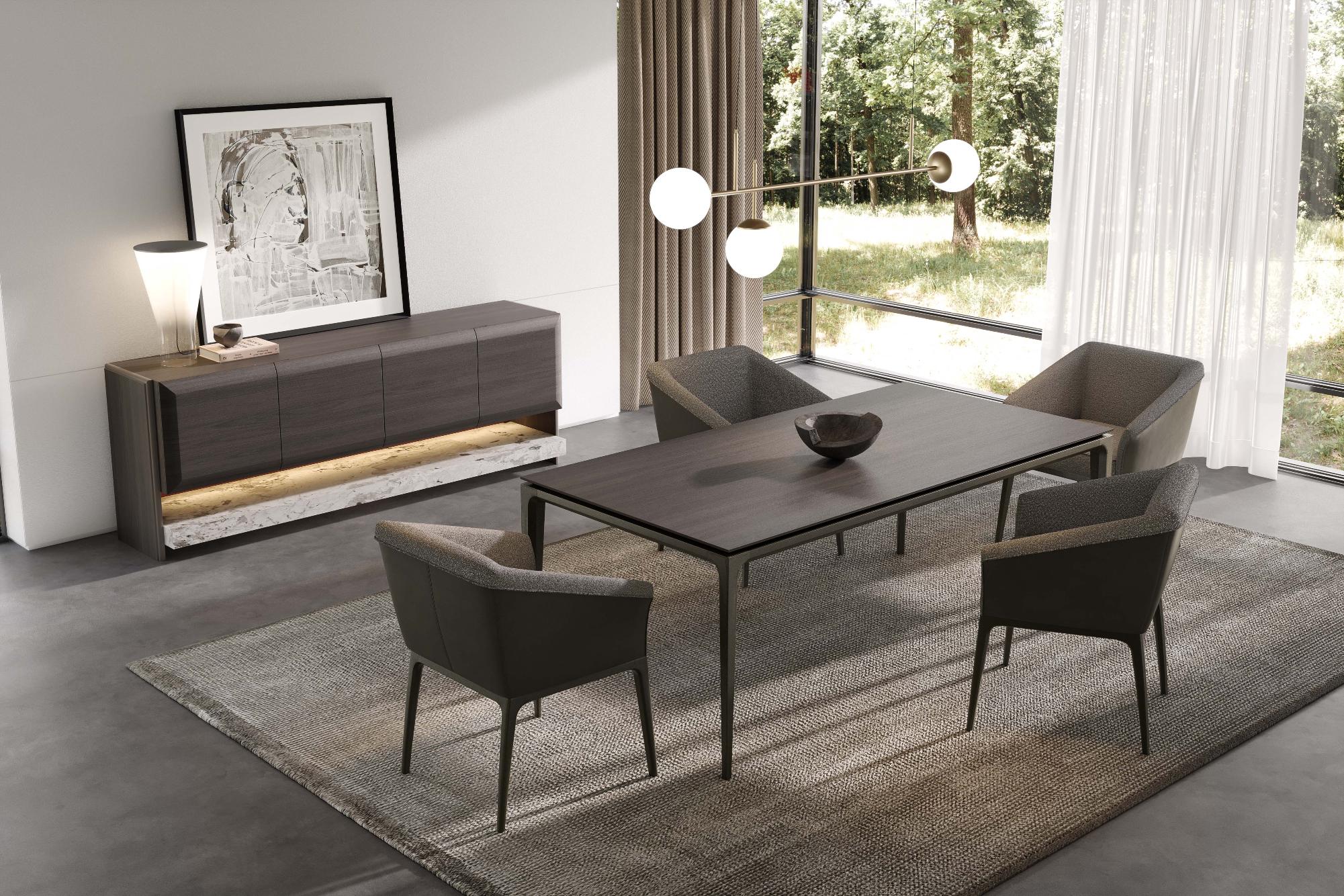 Тумба ТВ CAPRIA, с подсветкой, низ керамика, двери откидные