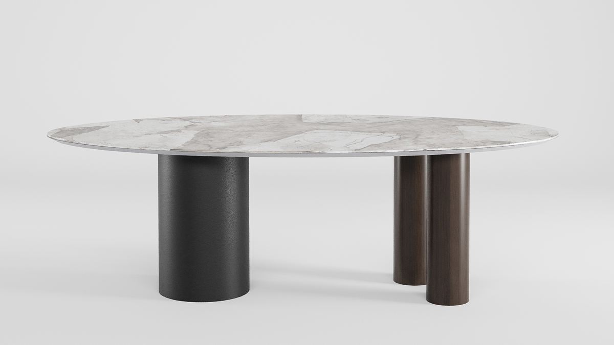 Стол овальный VALENCIA 240см, с керамической столешницей