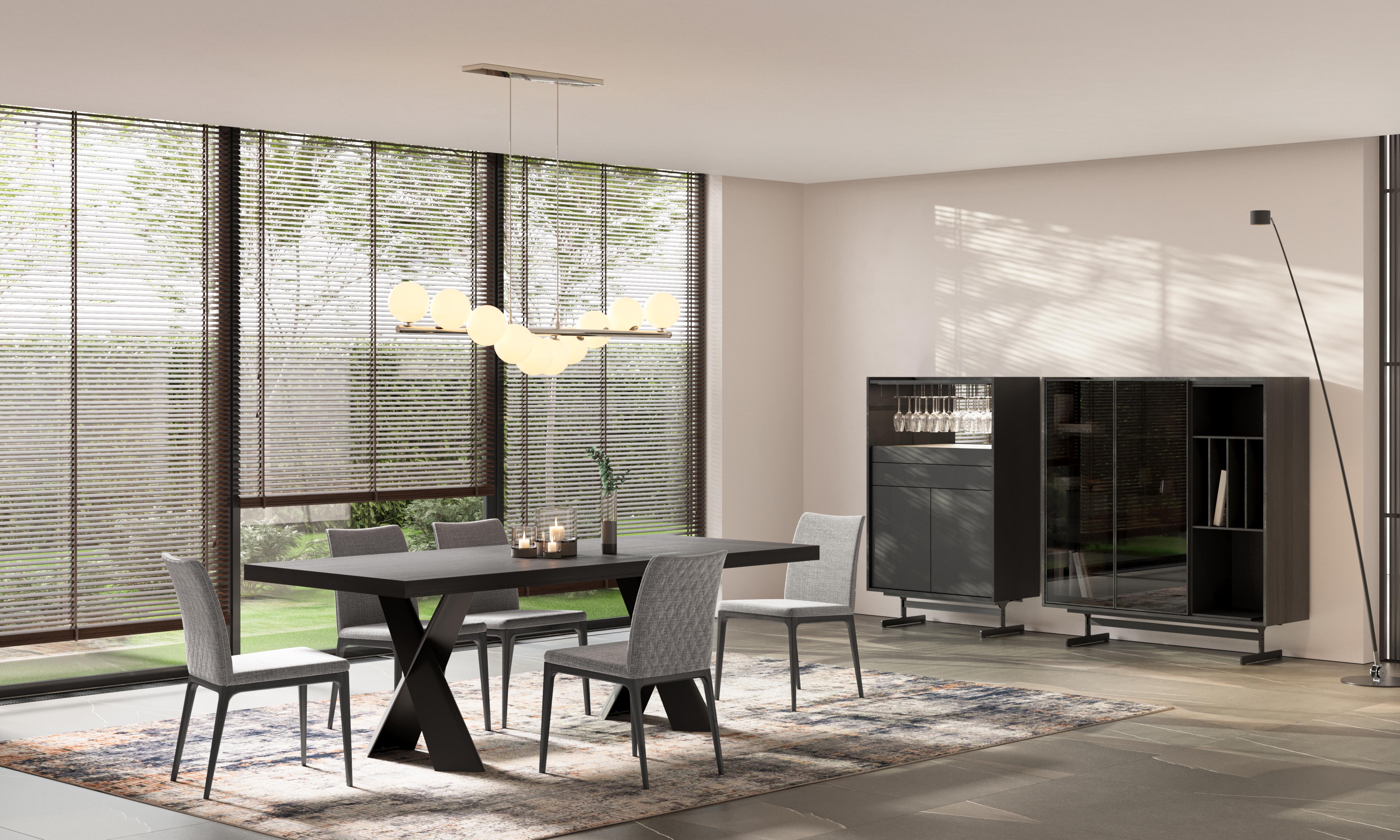 Стол обеденный COLLECT GREY 180/225 см, раскладной (ноги дерево)