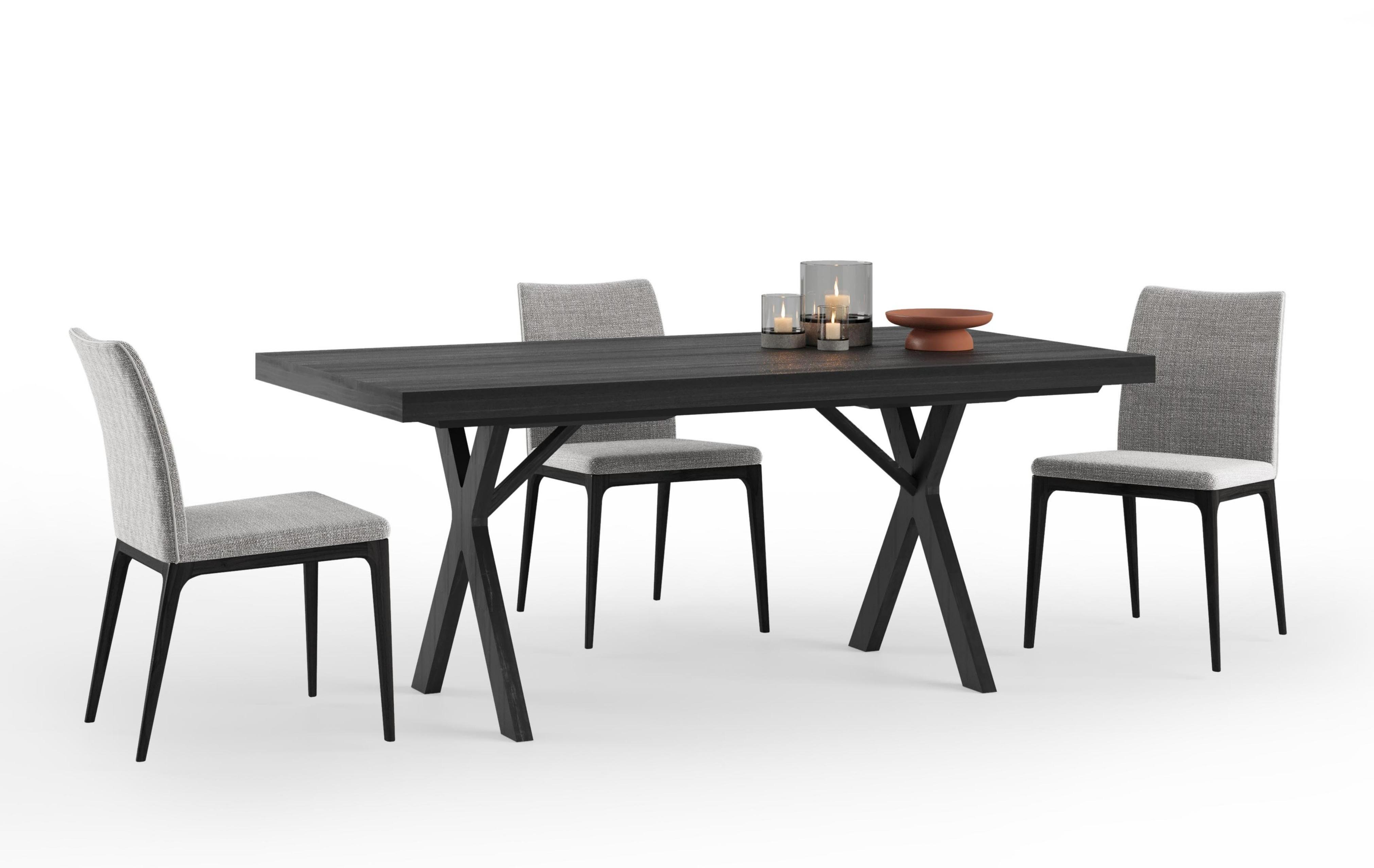 Стол обеденный COLLECT GREY 180/225 см, раскладной (ноги дерево)