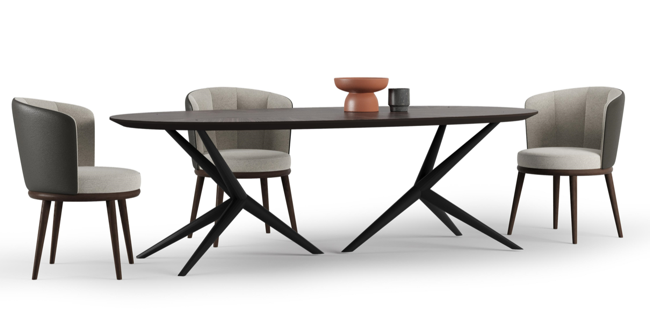 Стол обеденный LIPA, 200 см, овальный