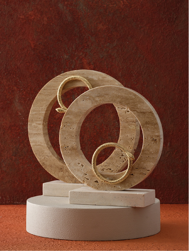 Yılan Aksesuarlı Halka Obje