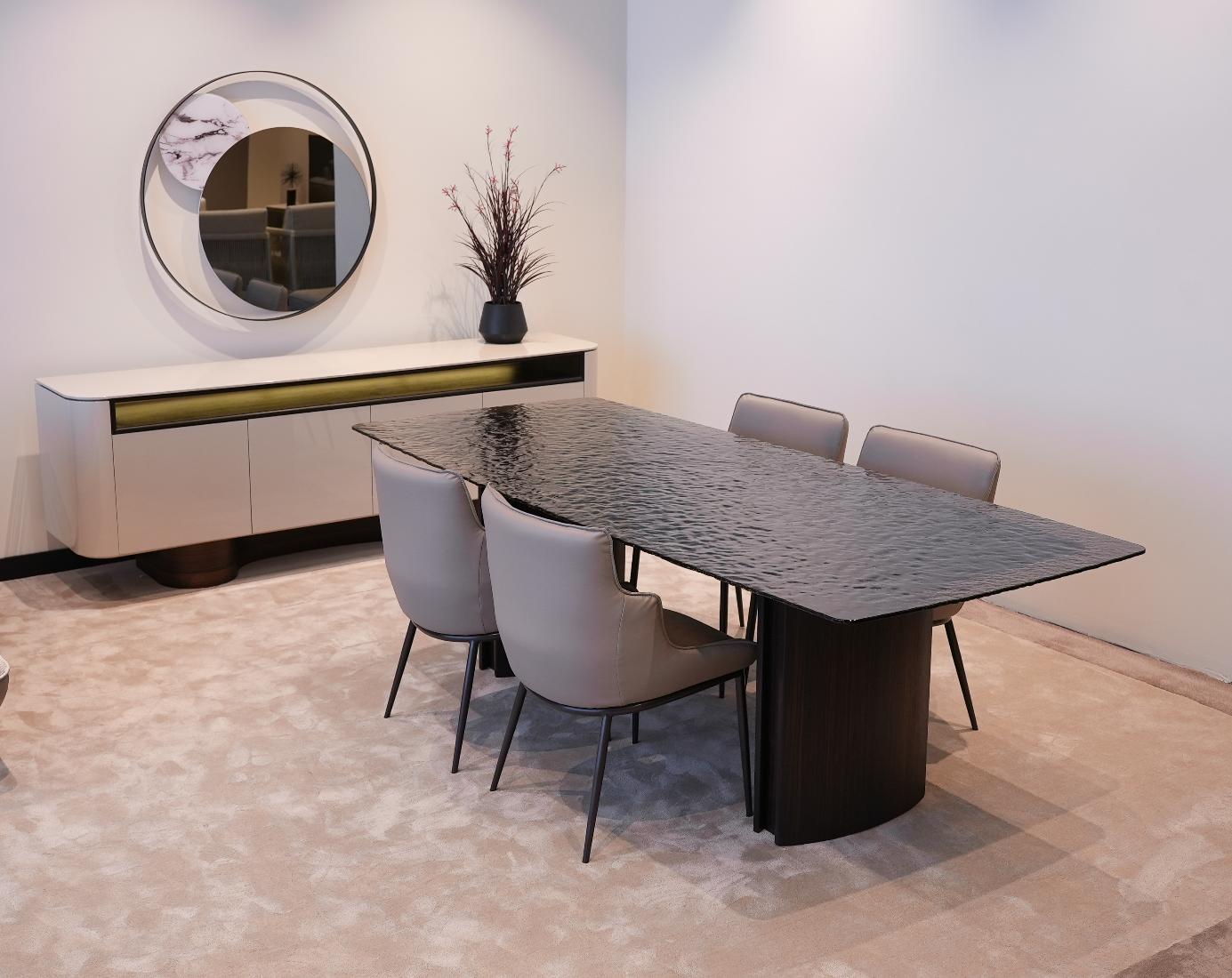 Стол обеденный OPERA, 208см, столешница стекло