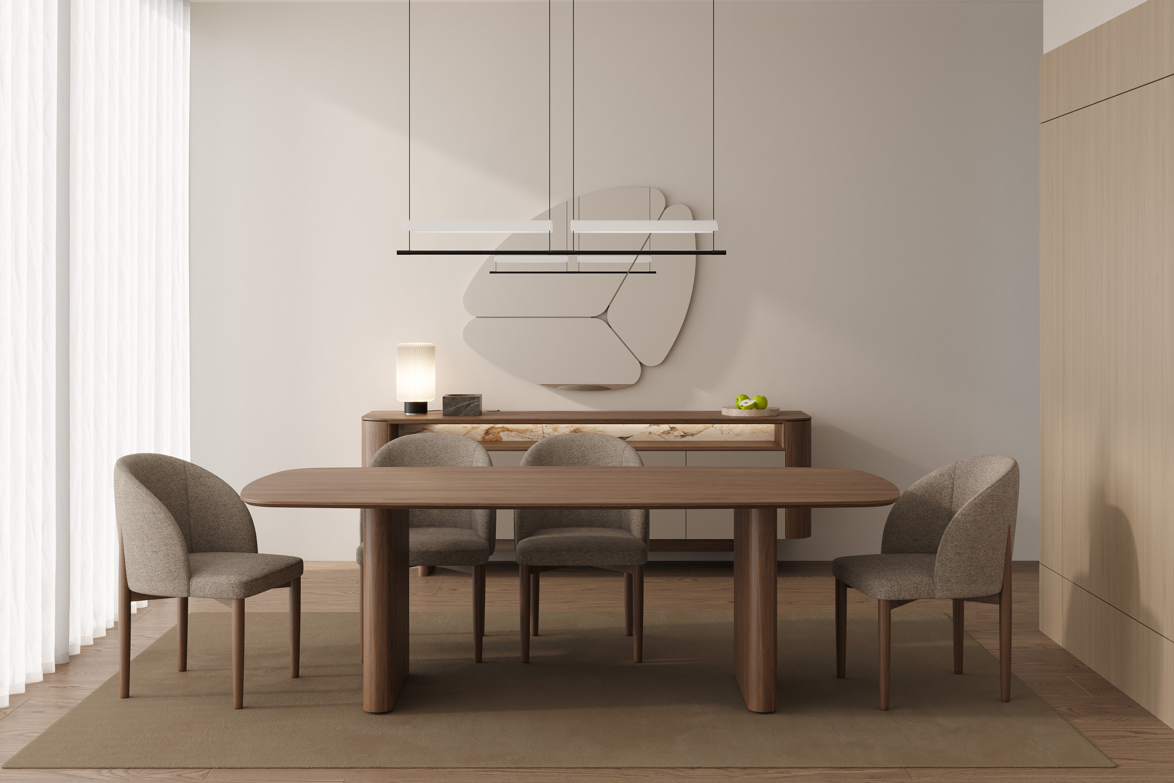 Стол обеденный DESTINA, дерево, 230 cм