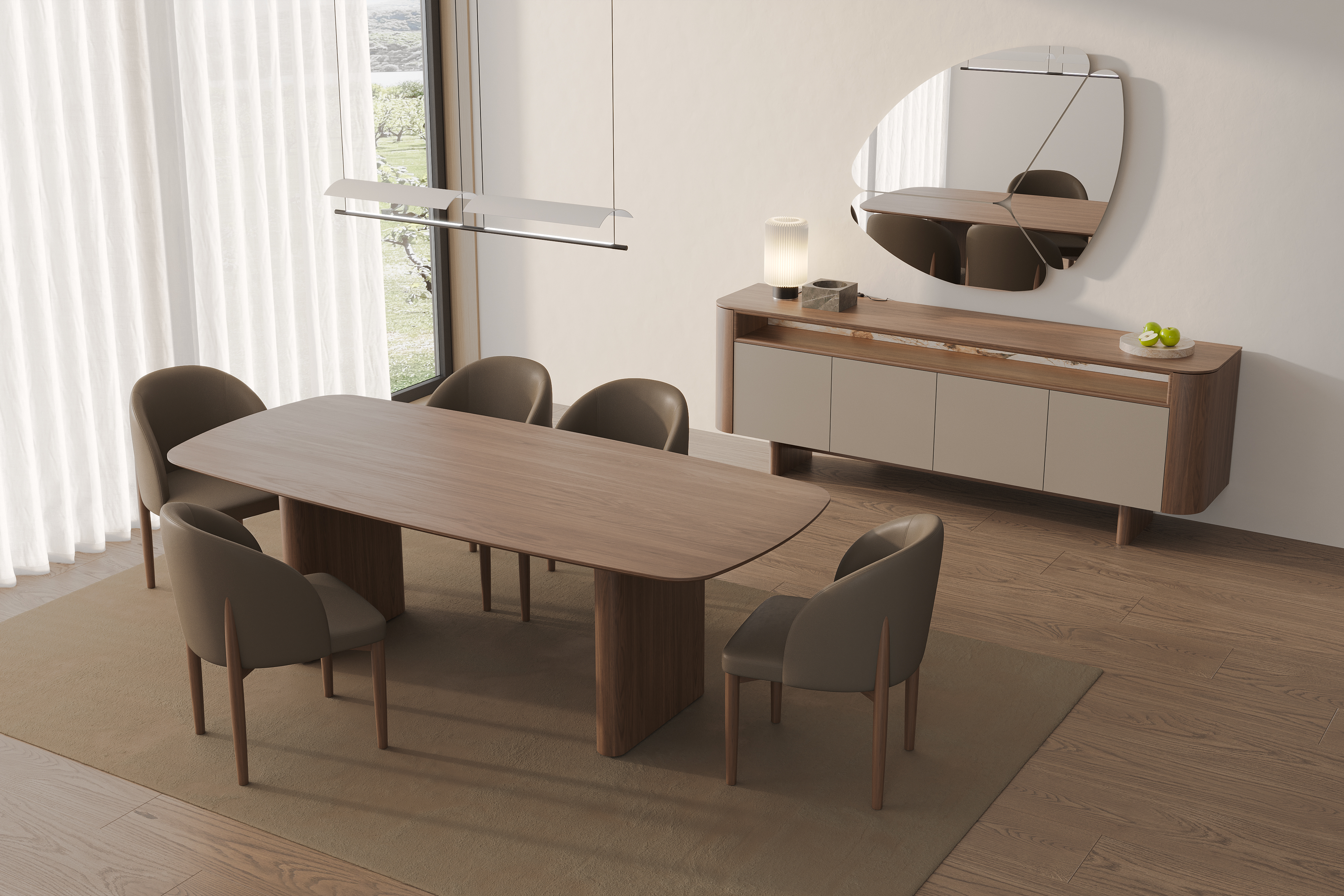 Стол обеденный DESTINA, дерево, 230 cм