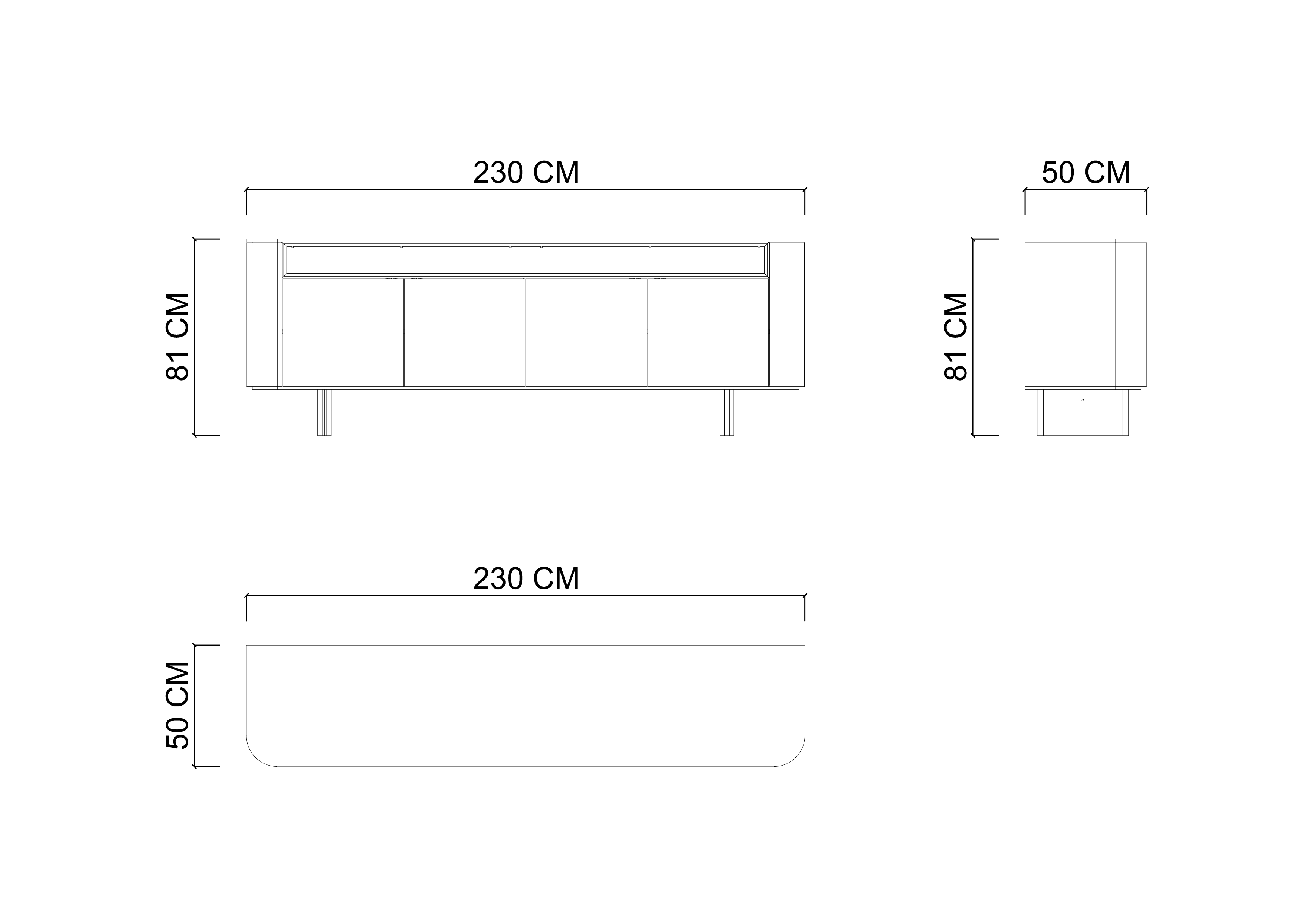 Буфет-тумба 4-дв. DESTINA