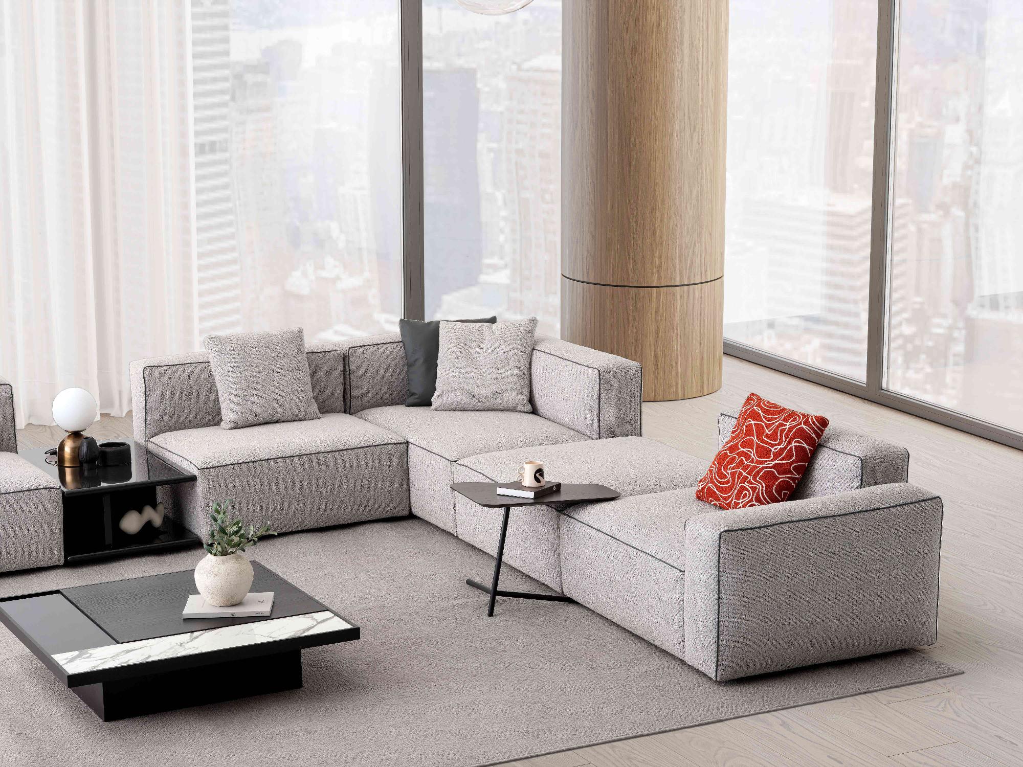 Диван 3-х местный ABC с пуфом