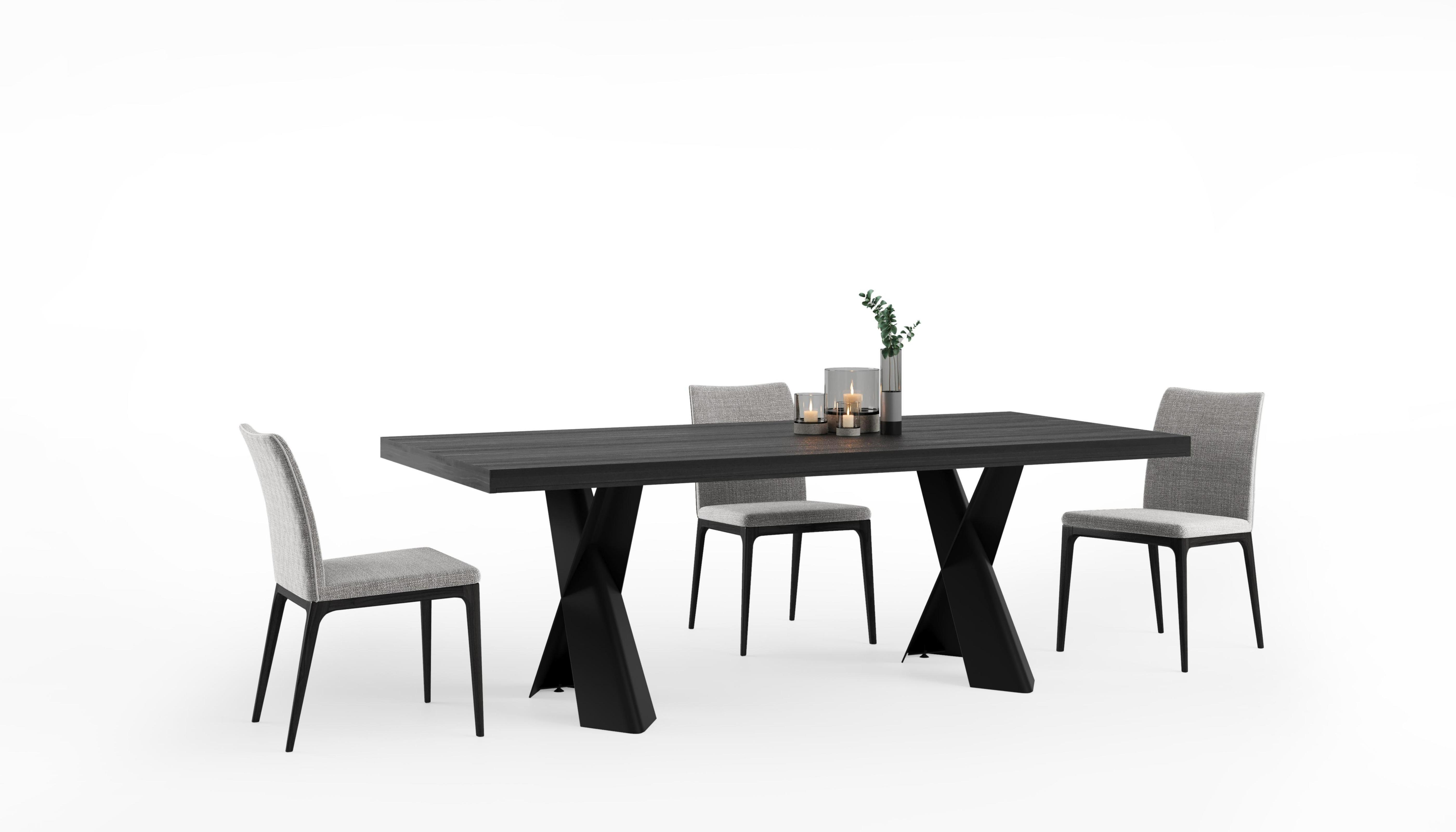 Стол обеденный COLLECT GREY 180/225 см, раскладной (ноги металл)