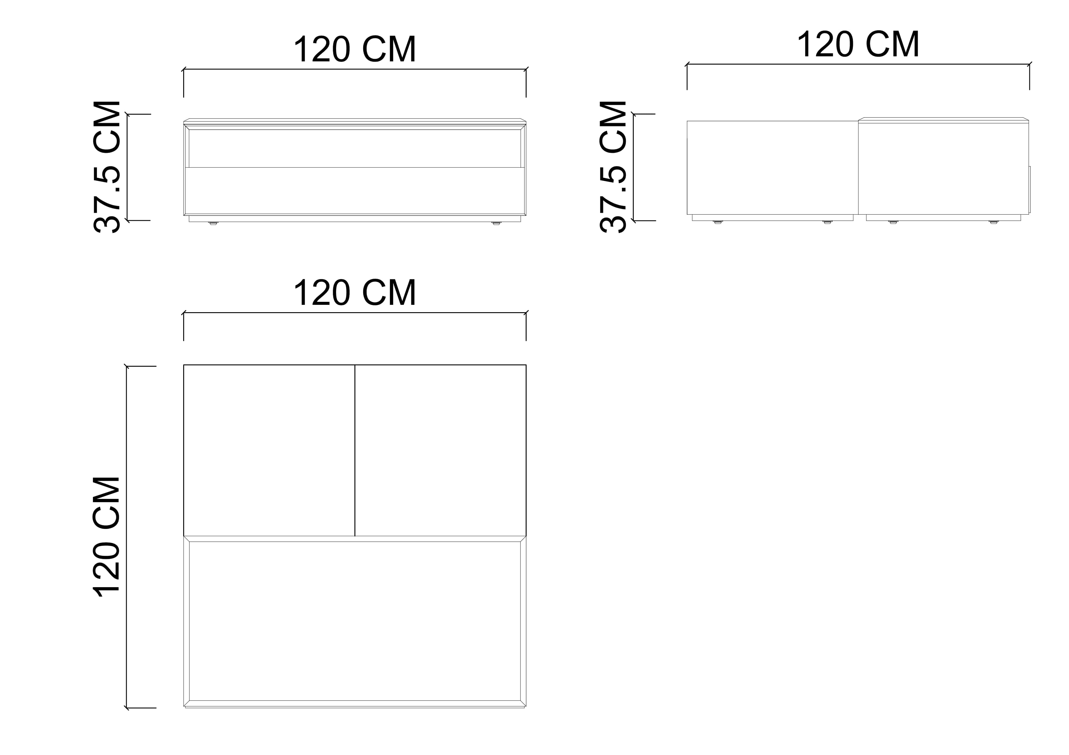 Столик кофейный ARIA (комплект из 3-х предметов)