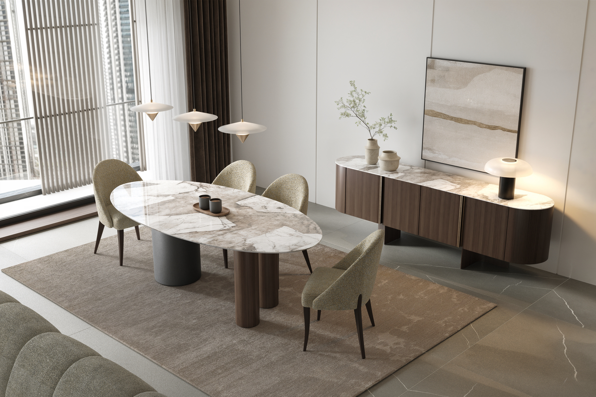 Стол овальный VALENCIA 240см, с керамической столешницей