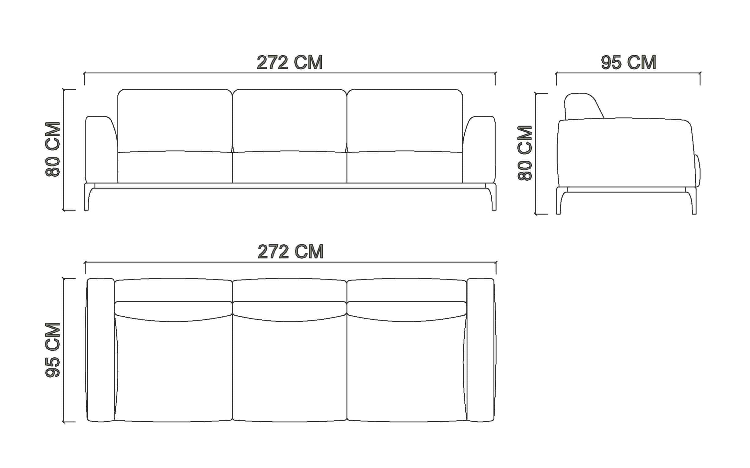 Диван 3-х местный NITA 